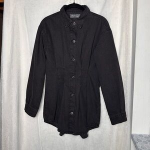 3/$20 💥 Black Denim Pleated Jean Jacket